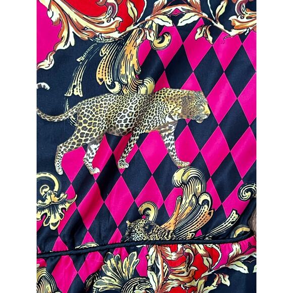 Jade London Palazzo Pants Sz L Animal Print Side Pockets Zip Front Closure - Picture 9 of 11